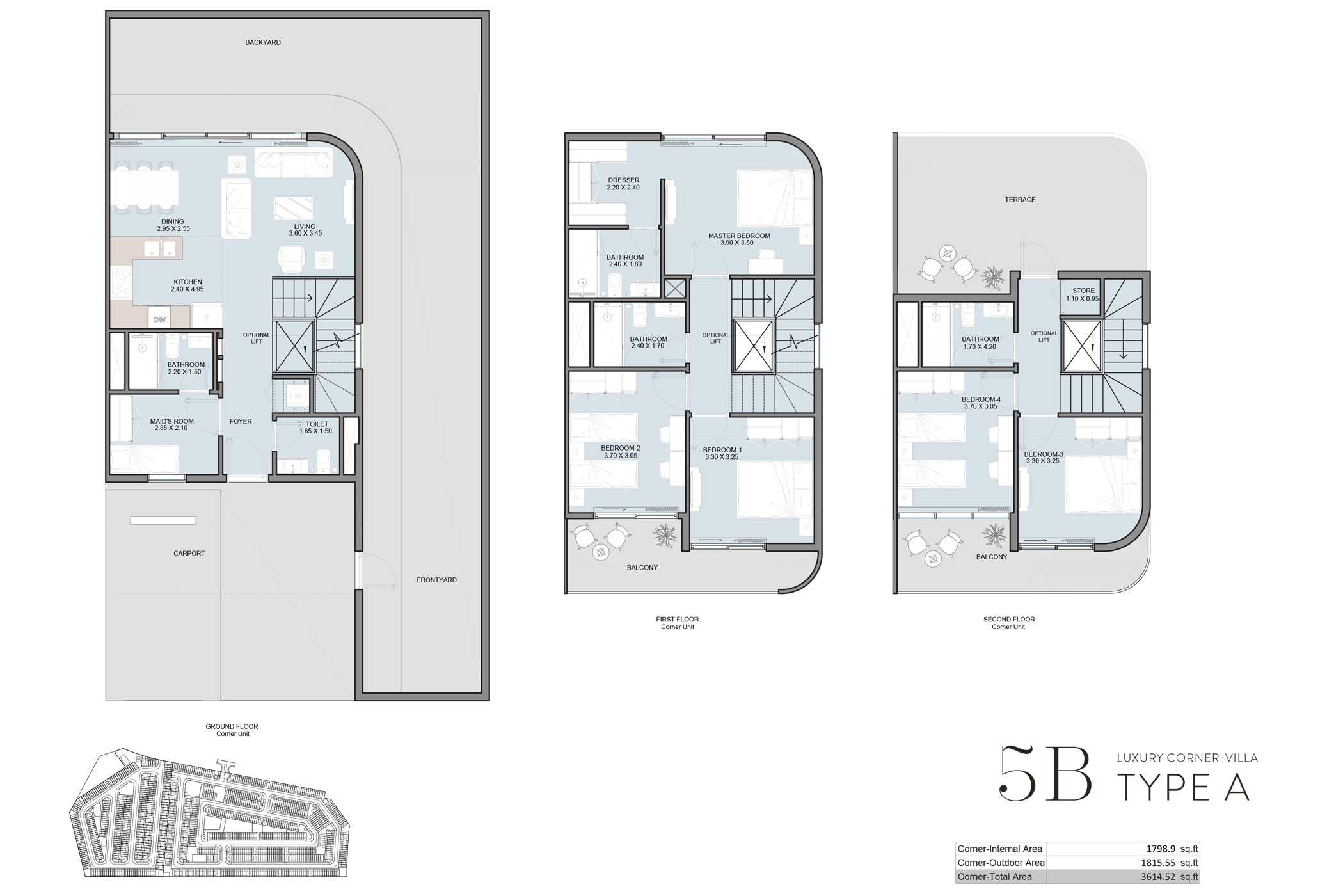 Taormina Village-5 bed-Type A Luxury Corner Villa